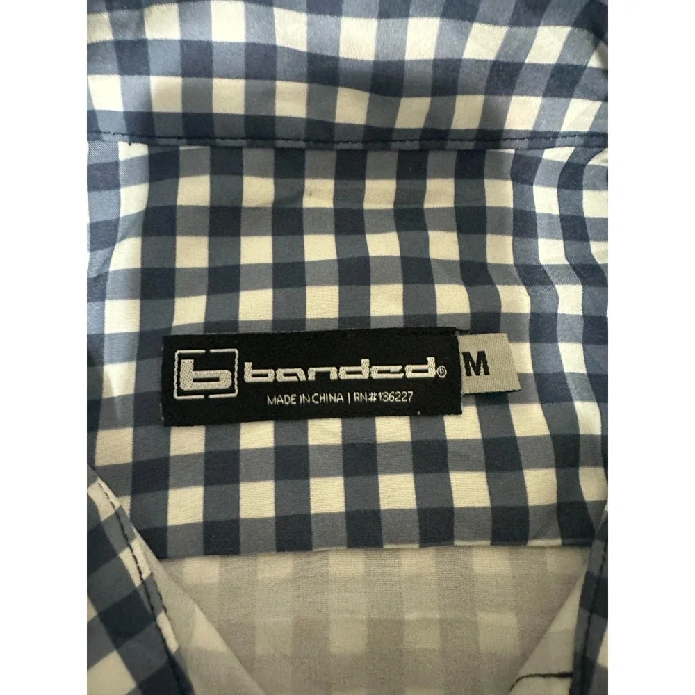 Banded Men's M Checkered Long Sleeve Shirt - Picture 4 of 6